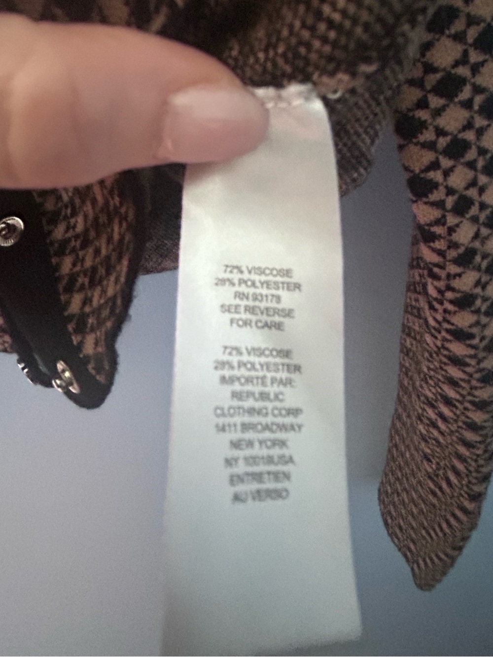 Truth by Republic Cropped Patterned Cardigan with Contrast Trim - Picture 4 of 4